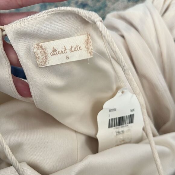 NWT Altar’d State Taupe Shimmer Dress - Picture 4 of 8